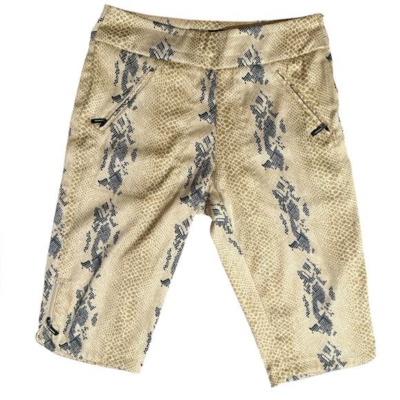 Jamie Sadock Snakeskin Print Golf Shorts Womens Size 8 Athleisure Athletic - Picture 1 of 6